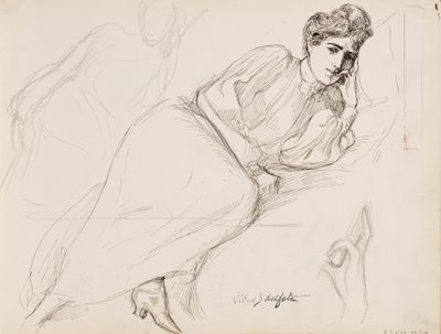 Ruhende Frau von Albert Edelfelt