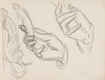 Hand, die eine Meerjungfrau hält von Albert Edelfelt