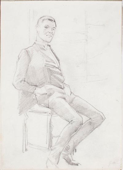 Porträt eines Mannes von Albert Edelfelt