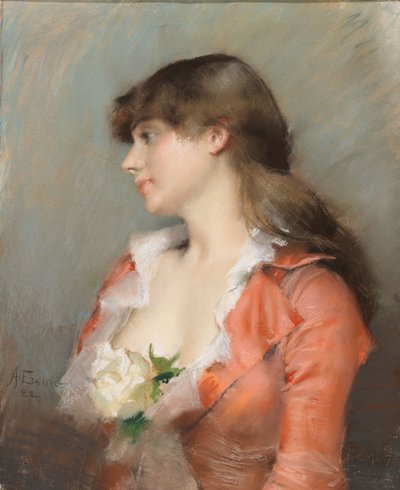 Profil einer jungen Frau von Albert Edelfelt
