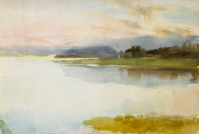 Küste am Abend; Landschaft, Abend von Albert Edelfelt