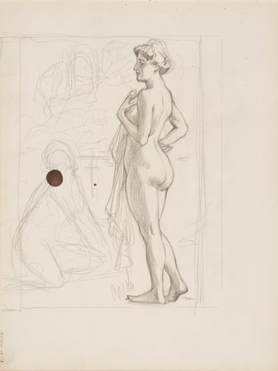 Stehender und sitzender Akt von Albert Edelfelt