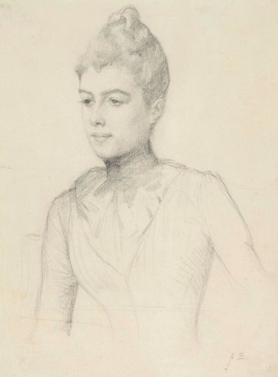 Studie für das Porträt von Elisabeth Marti (geb. Grosjean); Frauenbüste von Albert Edelfelt