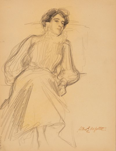 Sitzende Frau von Albert Edelfelt