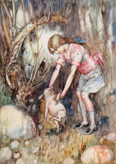 Illustration für Alice im Wunderland von Albert Edward Jackson