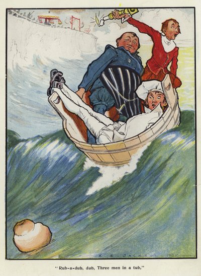 Rub-a-dub, dub, drei Männer in einer Wanne von Albert Edward Jackson