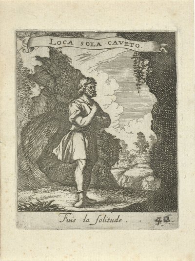 Mann bei einer Höhle von Albert Flamen