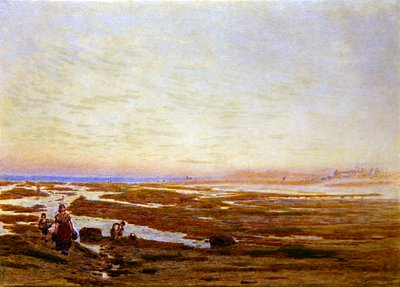 Ebbe an der Südküste, in der Nähe von Brighton von Albert Goodwin
