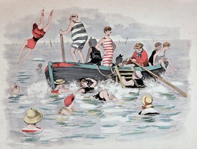Das Boot von Dante in „Etoile de mer“. A. Guillaume. Editions Simonis Empis, Paris von Albert Guillaume