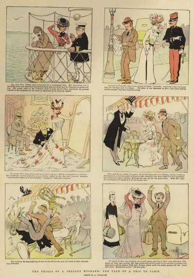 Die Prüfungen eines eifersüchtigen Ehemanns, die Geschichte einer Reise nach Paris von Albert Guillaume