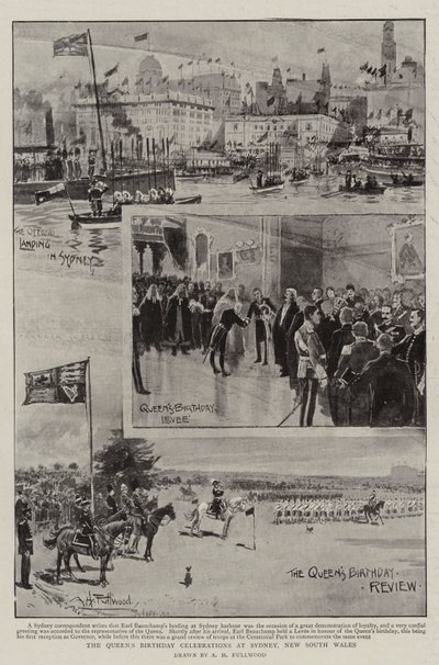 Die Geburtstagsfeier der Königin in Sydney, New South Wales von Albert Henry Fullwood