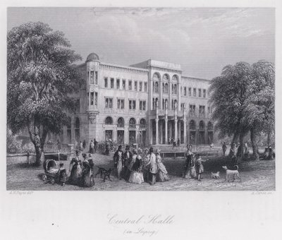 Zentralhalle in Leipzig (Stich) von Albert Henry Payne