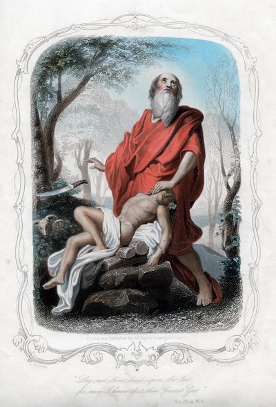Lege nicht deine Hand auf den Jungen, denn jetzt weiß ich, dass du Gott fürchtest, ca. 1850 von Albert Henry Payne