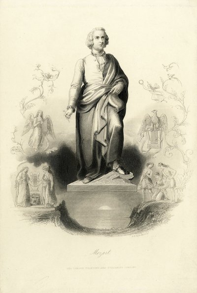 Mozart-Denkmal am Mozartplatz, 1842 von Albert Henry Payne