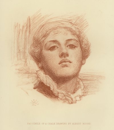 Faksimile einer Kreidezeichnung von Albert Joseph (after) Moore