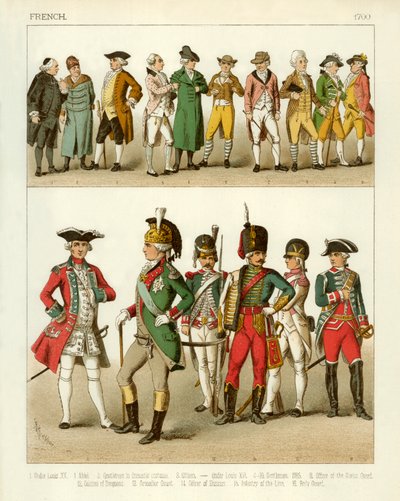 Französische Tracht 1700 von Albert Kretschmer