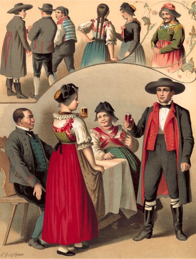 Deutsche Tracht, Baden, Schapbach und Kinzigtal von Albert Kretschmer