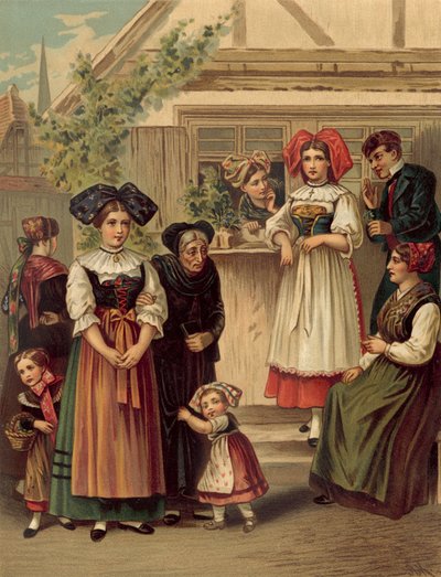 Deutsche Tracht, Elsass um Straßburg von Albert Kretschmer