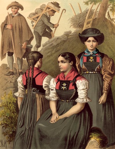 Deutsche Tracht, Tirol, Lechtal von Albert Kretschmer