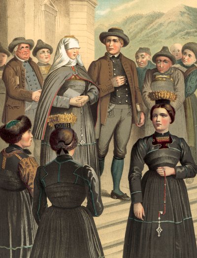 Deutsche Tracht, Vorarlberg, Bregenzerwald von Albert Kretschmer