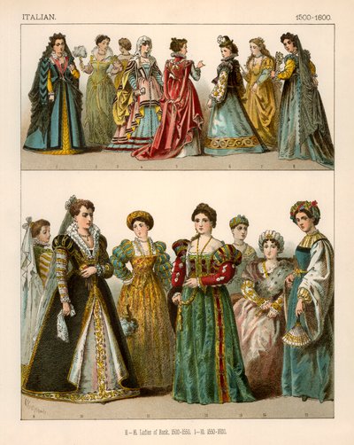 Italienische Tracht 1500-1600 von Albert Kretschmer