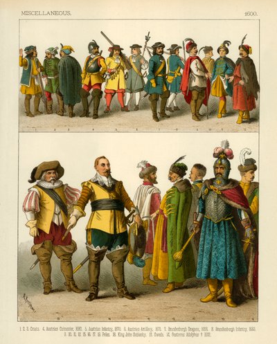 Verschiedene Kostüme 1600 von Albert Kretschmer