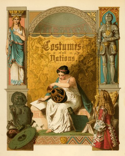 Titelseite für Die Kostüme aller Nationen von Albert Kretschmer