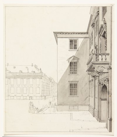Kongens Nytorv. Teil von Charlottenborg und Thotts Palast von Albert Küchler