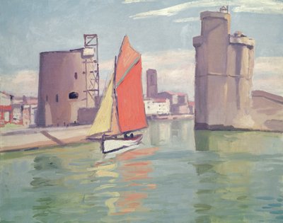 La Rochelle, die zwei Türme des alten Hafens vom Außenhafen aus gesehen von Albert Marquet