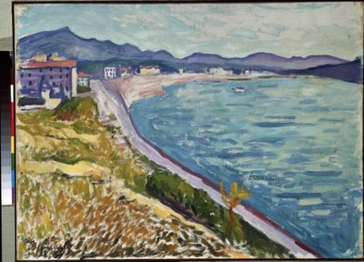 "Saint Jean de Luz" Blick auf die baskische Küste in Saint-Jean-de-Luz (Pyrenees Atlantiques). Gemälde von Pierre-Albert (Albert) Marquet (1875-1947) 1907 Öl auf Leinwand. Eremitage-Museum, Sankt Petersburg (Sankt-Petersburg) von Albert Marquet