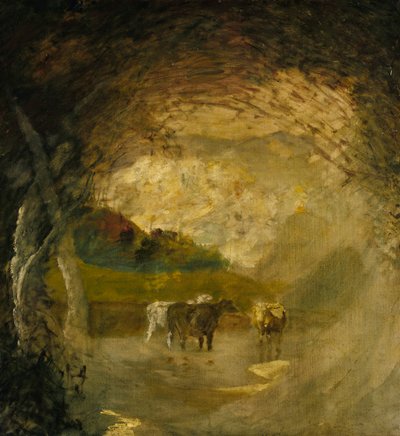 Landschaft mit Bäumen und Vieh, vor 1897 von Albert Pinkham Ryder