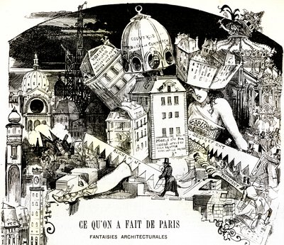 « Ce qu’on a fait de Paris, fantaisies architecturales » von Albert Robida