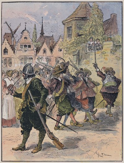 Illustration für Le Capitaine Bellormeau von und illustriert von A Robida von Albert Robida