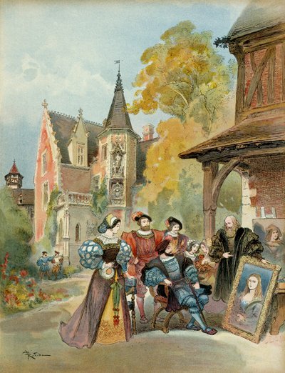 König Franz I. kauft die Mona Lisa von Leonardo da Vinci von Albert Robida