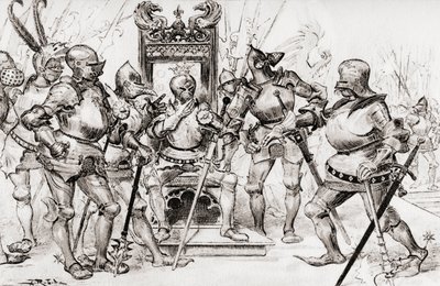 Der Rat der Hauptleute von Picrochole von Albert Robida