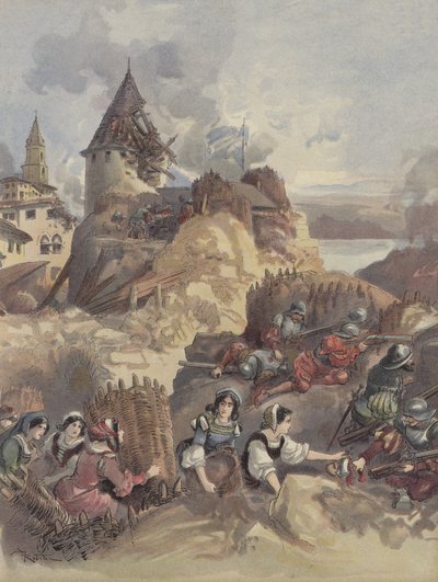 Die Frauen bei der Belagerung von Marseille von Albert Robida