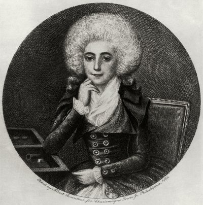 Porträt von Marie-Madeleine Pioche de La Vergne (Gravur) von Albert Rosenthal