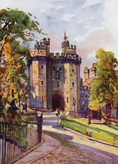 Lancaster Castle, das Tor (Farblithografie) von Albert Woods