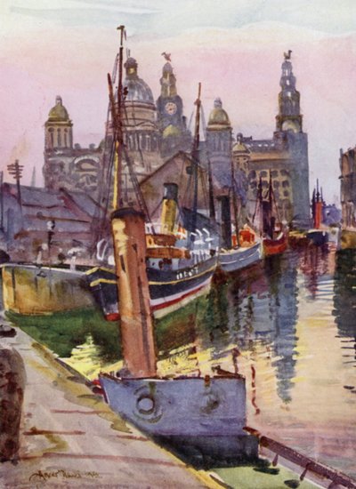 Liverpool, der Canning Dock von Albert Woods