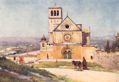 S. Francesco, Assisi (Farblithografie) von Alberto Pisa