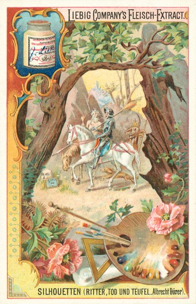 Ritter, Tod und Teufel (Chromolithografie) von Albrecht (after) Durer or Duerer