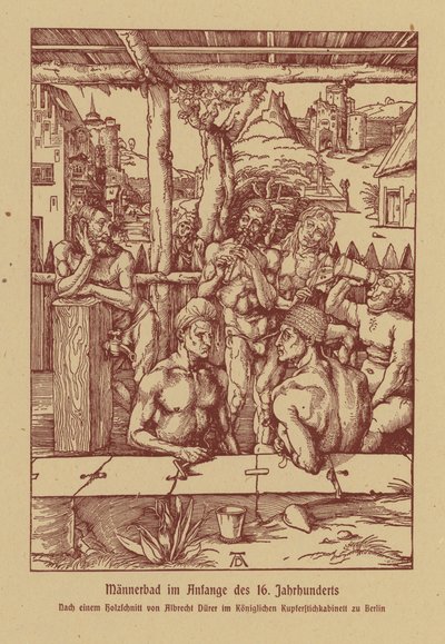 Männerbäder, frühes 16. Jahrhundert von Albrecht (after) Durer or Duerer