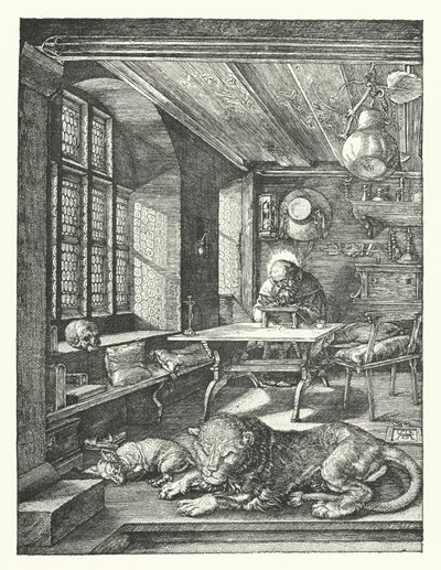 St. Hieronymus in seinem Studierzimmer von Albrecht (after) Durer or Duerer