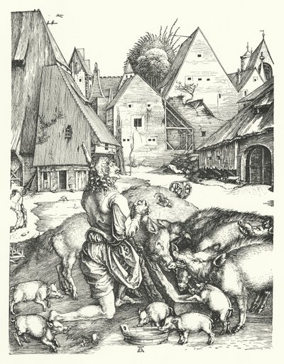 Der verlorene Sohn von Albrecht (after) Durer or Duerer