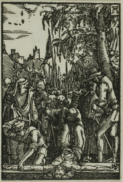 Nagelung ans Kreuz, aus Der Fall und die Erlösung des Menschen von Albrecht Altdorfer