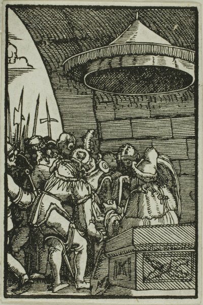 Pilatus wäscht seine Hände, aus Der Fall und die Erlösung des Menschen von Albrecht Altdorfer