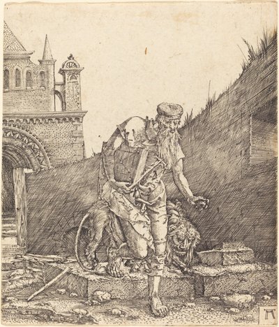 Der heilige Hieronymus in einem Hof von Albrecht Altdorfer
