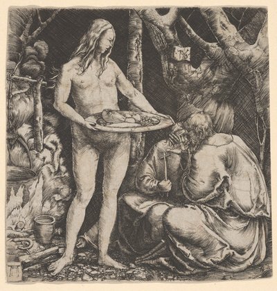 Versuchung der zwei Einsiedler von Albrecht Altdorfer