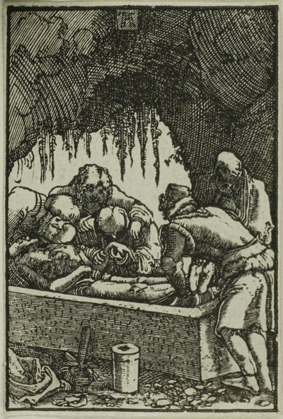 Die Grablegung, aus Der Fall und die Erlösung des Menschen von Albrecht Altdorfer