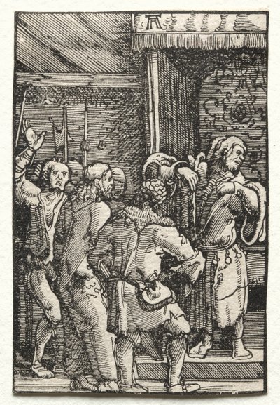 Der Fall und die Erlösung des Menschen: Christus vor Kaiphas, um 1515 von Albrecht Altdorfer